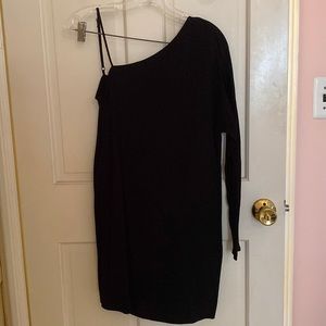 & other stories black asymmetric dress